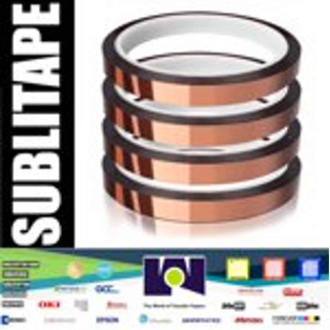 4 rolls Heat resistant tapes sublimation Press Transfer Thermal Tape 10mmx30m SUBLITAPE TAWNY